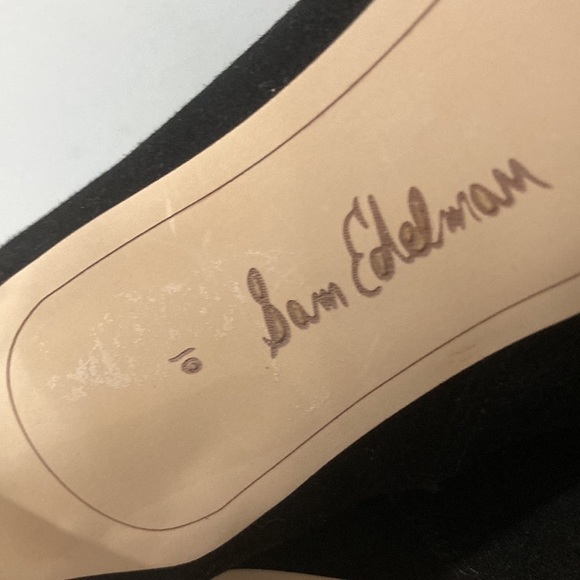 SAM Edelman Black Karen Suede Pointed Toe Ankle Boot Size 10 - Picture 8 of 11